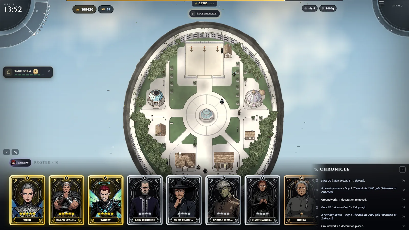 To Be A God - the island with the hero roster
